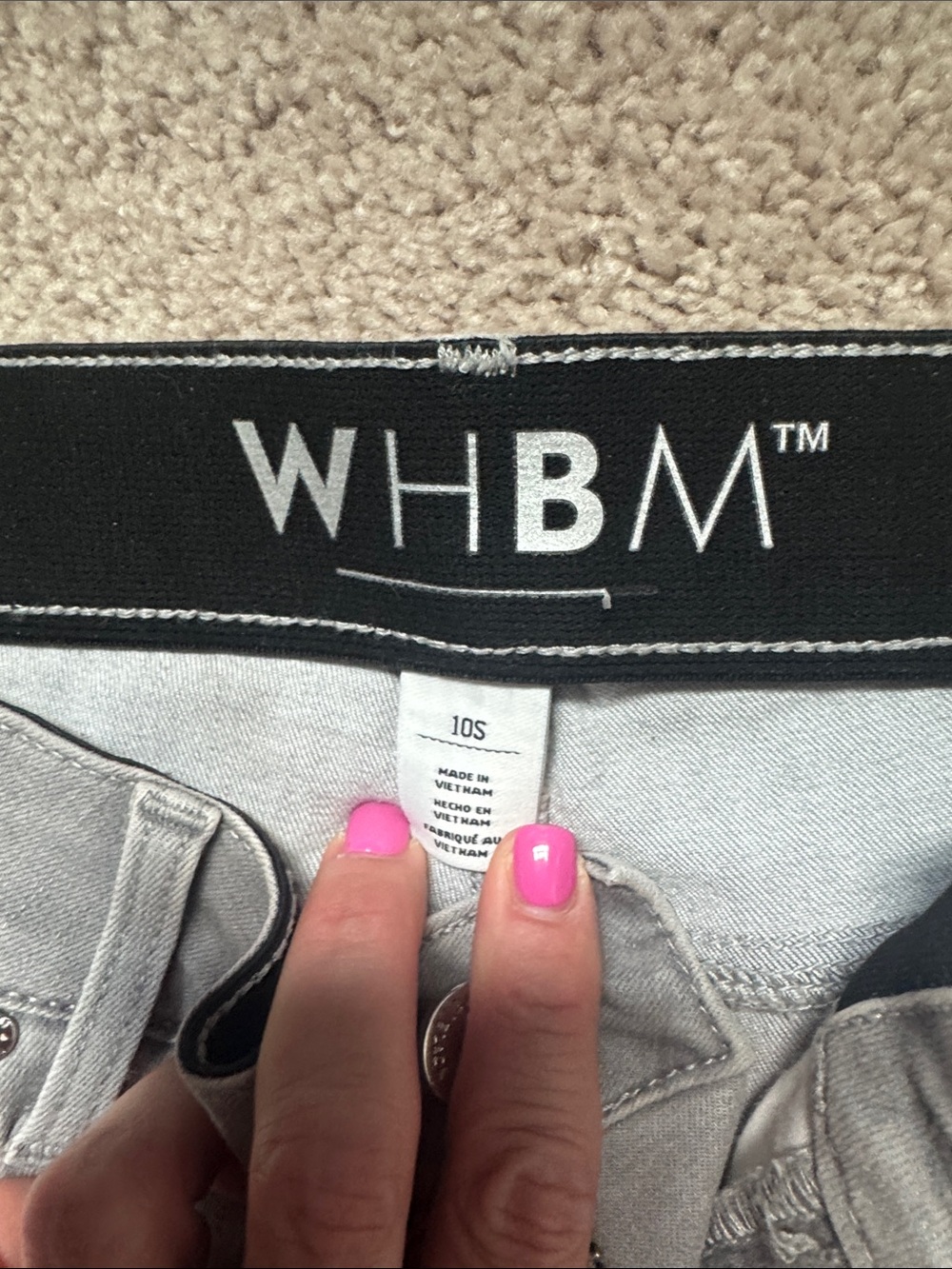 White House Black Market Black and Light Gray Jeans with WHBM Label - Picture 2 of 6
